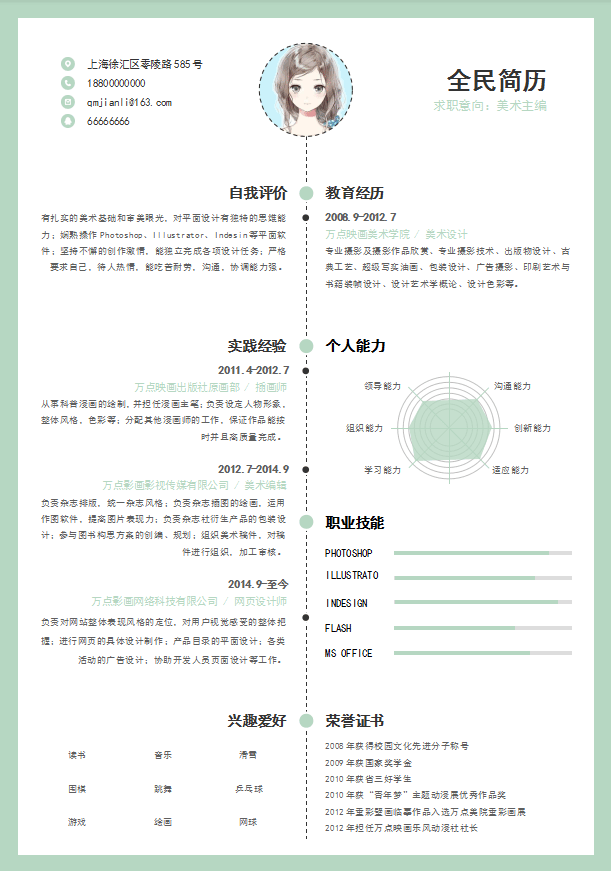 大学生简历模板Word格式